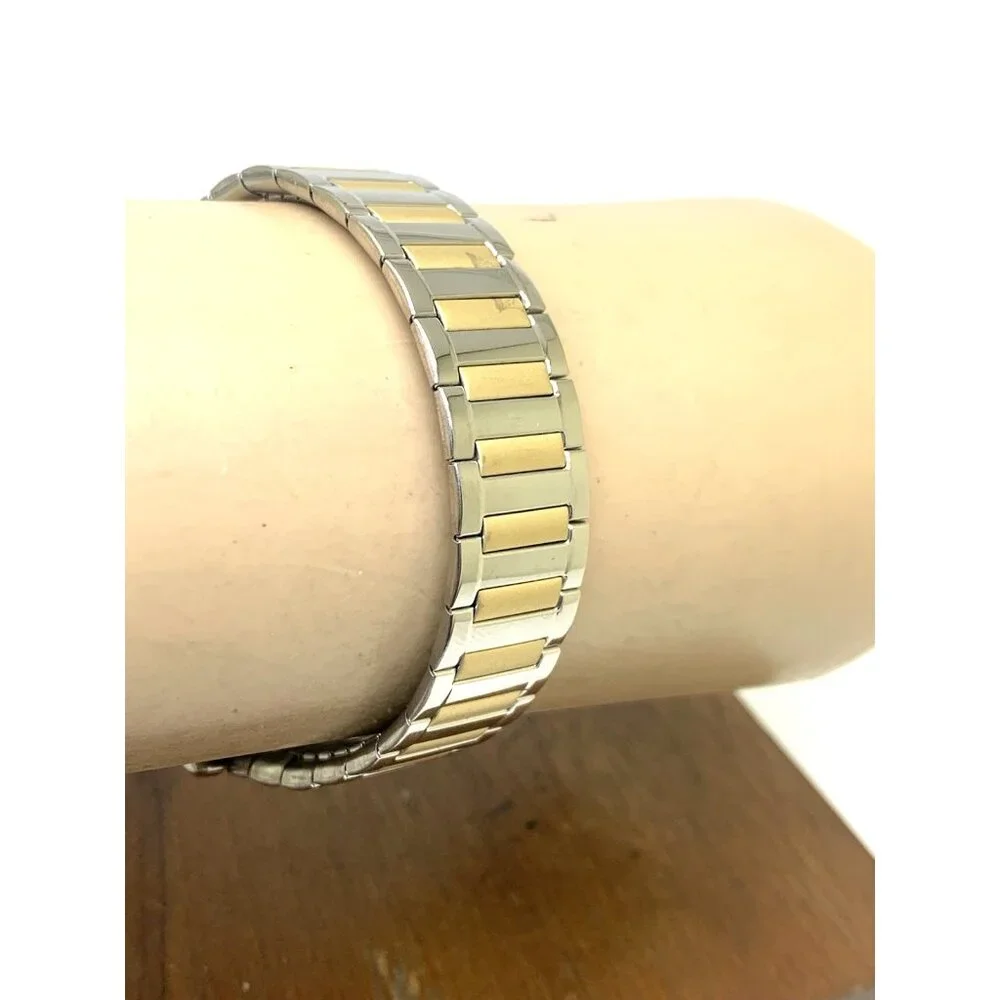 Timex Women's Watch TW2U44200 Quartz Two Tone Steel Expansion Band Tank 21mm